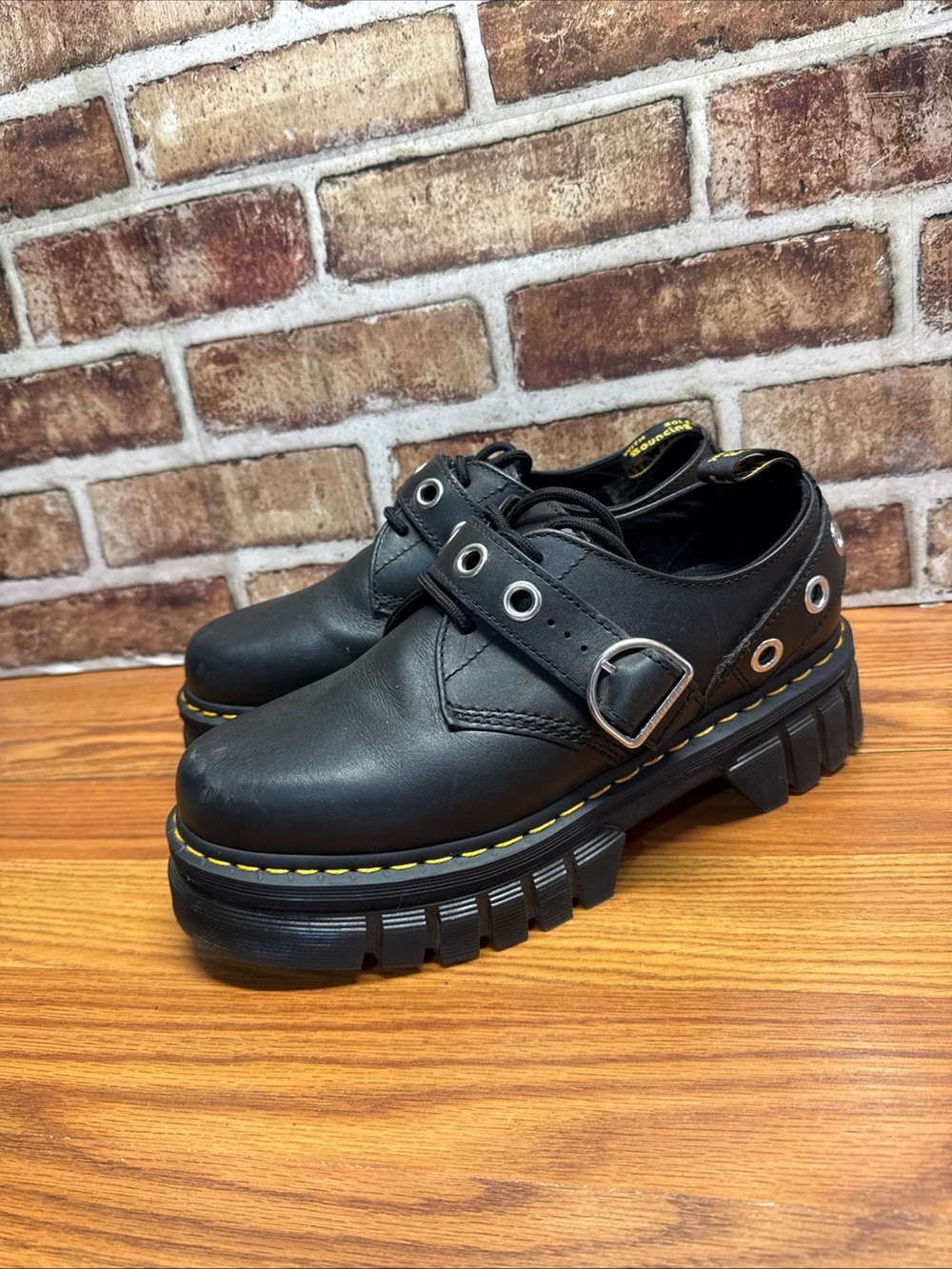 AUDRICK HARDWARE LEATHER Platform Shoes Size US 11 UK 9 EU 43